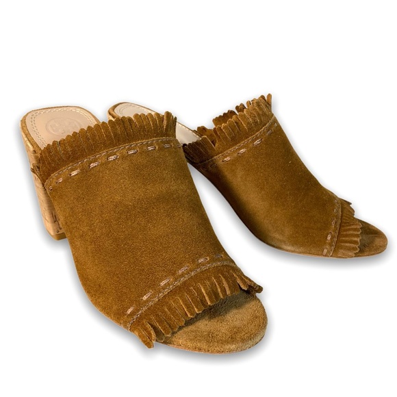 Tory Burch Huntington Fringe Suede Mules 7M 2010 - Picture 4 of 14
